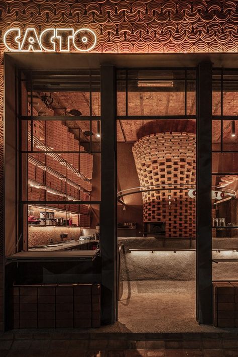 Gallery of Pizzeria Cacto / Estudio Grizzo Arquitectos - 9 Clay Tiles, The Project, The Space, The Original, Entrance, Doors, Restaurant, Argentina, Buenos Aires