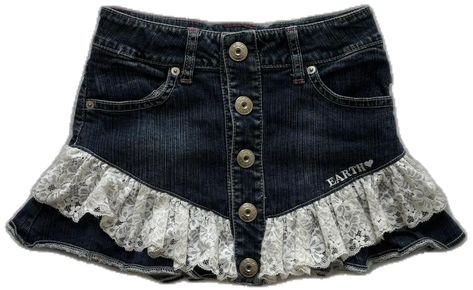 Denim Micro Mini Skirt, Micro Mini Skirt, Japanese Denim, Micro Mini, Denim Mini, Denim Mini Skirt, Lace Overlay, Denim Skirt, Mini Skirt