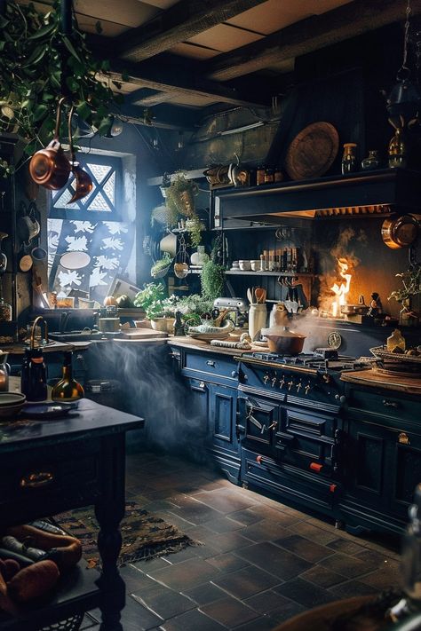 15 Witchy Kitchen Aesthetic Inspirations You Will Love! - My Decor Inspo Witchy Kitchen Aesthetic, Witchy Home Aesthetic, Dark Academia Kitchen, Dark Academia Bedroom Ideas, Witchy Cottage, Dark Academia Room Decor, Witchy Kitchen, Cottagecore Living, White Oak Kitchen