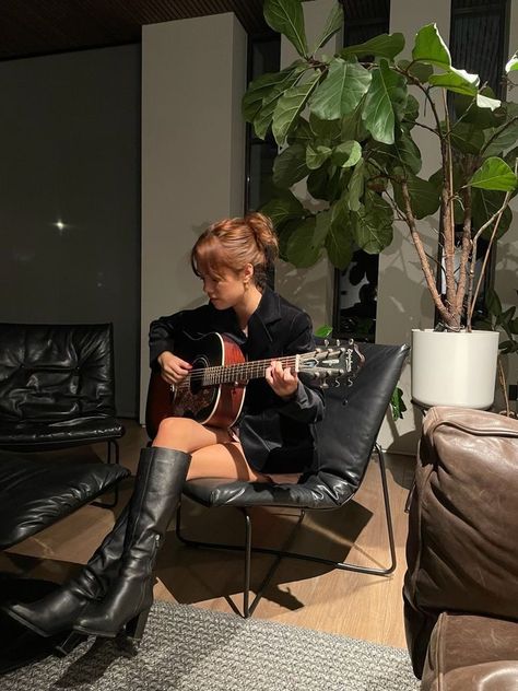 Guitar Photoshoot, Rockstar Girlfriend Aesthetic, Accepting Yourself, Girlfriend Aesthetic, Take Care Of Myself, Rockstar Girlfriend, Rockstar Aesthetic, I Love Myself, Guitar Girl