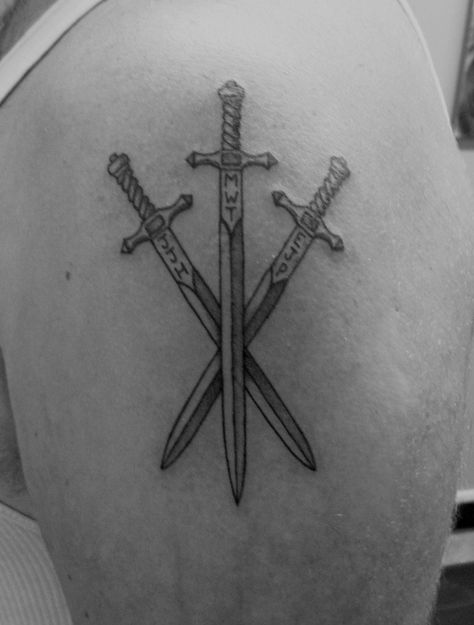 3 Swords 3swords Tattoo, 3 Swords Tattoo Hand, Three Swords Tattoo, 3 Swords Tattoo, 3 Brothers Tattoo, Three Swords Tattoo Design, Crossed Swords Tattoo, 3 Swords Tarot Tattoo, Minimalist Tattoo Swords