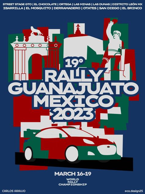 Rally Poster, World Rally Championship, Racing Posters, Mexico