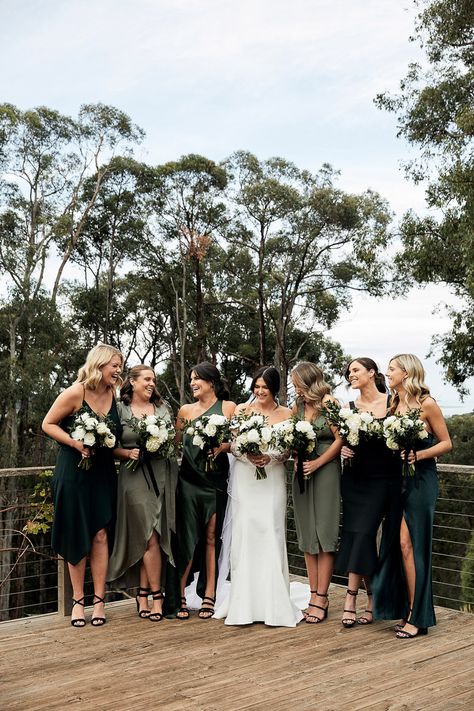 Shades Of Green Wedding Bridesmaid Dress, October Bridesmaid Dresses Green, Different Shades Of Dark Green Bridesmaid Dresses, Darker Bridesmaid Dresses, Bridesmaids Dresses Green Mismatched, Color Variation Bridesmaid Dresses, Green And Navy Bridesmaid Dresses, Green Colour Palette Bridesmaid Dresses, Revelry Green Bridesmaid Dresses