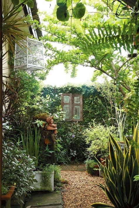 38 Stunning Ideas to Turn Your Boring Garden into a Cool Tropical Garden Small Tropical Gardens, Tiny Gardens, Tropical Garden Design, Small Courtyard Gardens, Tropical Backyard, Courtyard Gardens Design, Backyard Landscaping Plans, Patio Garden Design, Patio Landscaping