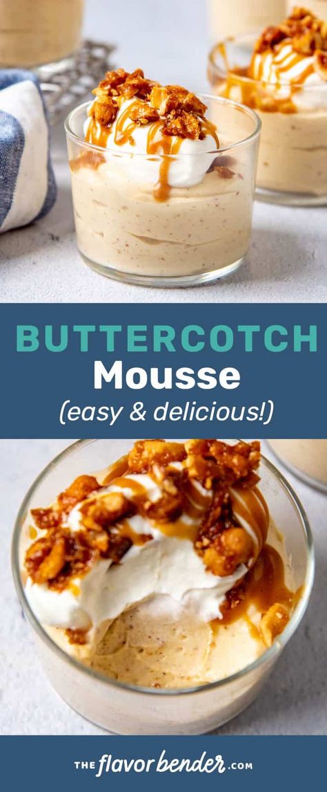 What To Make With Butterscotch Pudding, Butterscotch Dessert Dip, Butterscotch Mousse Recipe, Butterscotch Fluff Dessert, Gluten Free Butterscotch Desserts, Thanksgiving Mousse Recipes, Healthy Butterscotch Desserts, Butterscotch Recipes Desserts, No Bake Winter Dessert