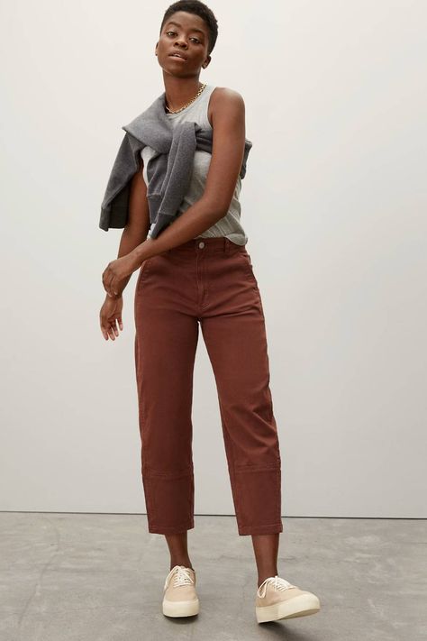 More ethical, sustainable, and affordable alternatives to Madewell exist if you want to build an eco-conscious wardrobe with style without breaking the bank. #fashion #shoppingtips #sustainability Utility Barrel Pant, Drape Pants, Cropped Chinos, Petite Pants, Cotton Pants, Cropped Pants, Stretch Cotton, High Waist Jeans, Cotton Twill