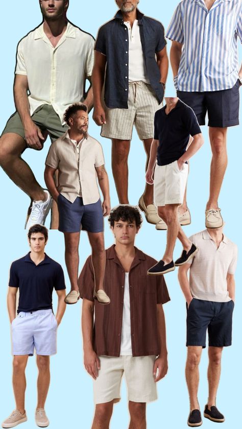 Summer cocktail party Garden Party Men Outfit, Mamma Mia Outfits Men, Garden Party Outfit Men, Positano Theme, Mia Outfits, Boys Garden, Italy Party, Garden Party Outfit, Men's Summer Outfit