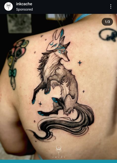 Traditional Wolf In Sheeps Clothing Tattoo, Wolf In Sheeps Clothing Tattoo, Splatter Tattoo, Wolf In Sheeps Clothing, Tattoo Leg, Tattoo Aesthetic, Creatures Art, Mythical Creatures Art, Piercing Tattoo