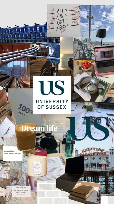 #universityofsussex #dreamlife #university 💘💓💕🩷 Top Grades, Dream University, University Of Sussex, Holy Girl, England Aesthetic, Us Universities, In Sha Allah, Brighton Uk, Uni Life