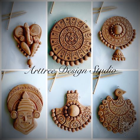 Terracotta Jewellery Making, Diy Jewelry Set, Terracotta Jewellery Designs, Coil Pottery, Handmade Clay Jewelry, Antique Jewellery Designs, Clay Wall Art, Terracotta Jewellery, Hand Crafts For Kids