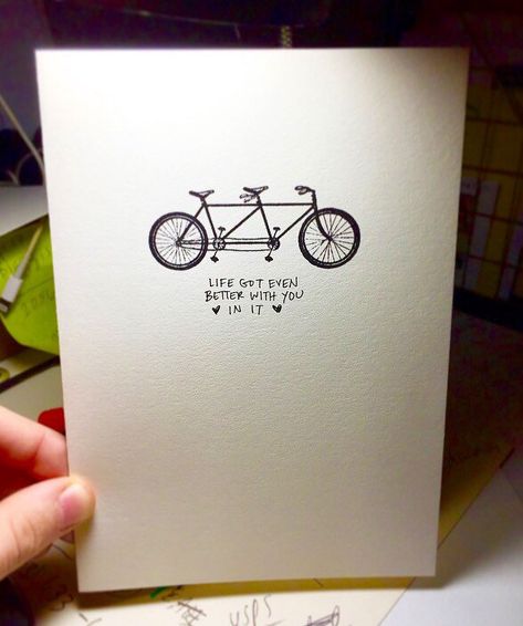 Thanks for the kind words! ★★★★★ "Quick shipping and the shop owner even sent along a freebie! Would recommend 100%" Ashleigh https://etsy.me/2UrS0tR #etsy #papergoods #valentinesday #journeycontinues #bicyclelove #bikecard #bicyclecard #paperanniversary #firstannivers One Year Birthday Quotes, One Year Anniversary Card, 1st Year Wedding Anniversary, Wedding Anniversary Card Ideas, Anniversary One Year, 1 Month Anniversary, Anniversary Card For Boyfriend, Anniversary Card Ideas, Homemade Wedding Gifts