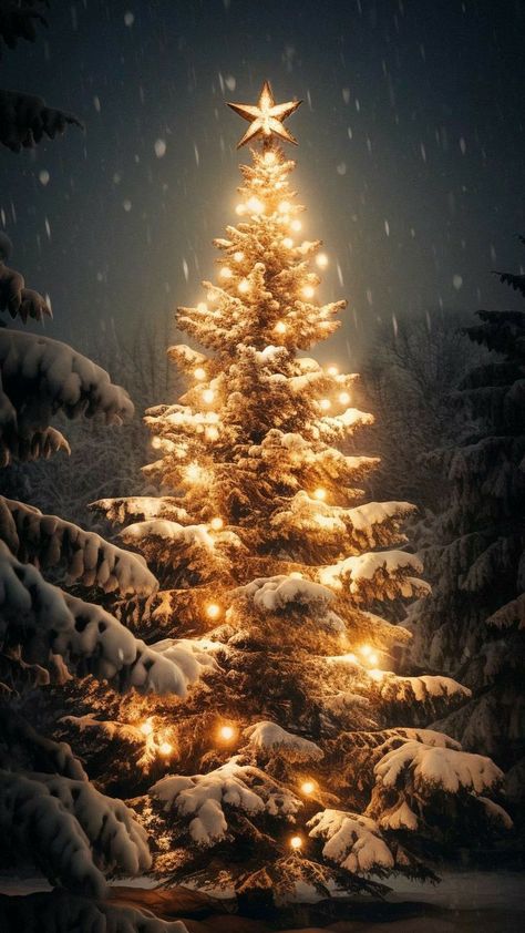 Christmas Wallpaper Hd, Christmas Tree Images, Christmas Tree Wallpaper, Christmas Forest, Christmas Wallpaper Backgrounds, Christmas Phone Wallpaper, Snowy Forest, Christmas Feeling, Hd Background