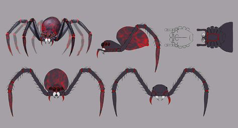 Giant Spider Concept Art - Fate/Samurai Remnant Art Gallery Spider Character Design Concept Art, Spider Concept Art, Ogre Battle, Final Fantasy Xi, Giant Spider, Sketchbook Drawings, Game Artwork, Monster Design, Creature Design