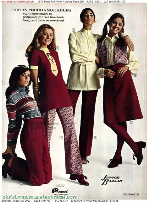 1971 Sears Fall Winter Catalog, Page 255 - Catalogs & Wishbooks 1971 Fashion Women, Ridiculous Poses, 60s Winter Fashion, 1971 Fashion, Colleen Corby, 1970 Fashion, Groovy Fashion, 1970s Clothing, 70 Fashion