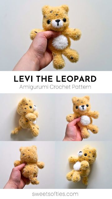 Levi the Leopard · Amigurumi Crochet Pattern - Sweet Softies Crochet Leopard Amigurumi, Leopard Crochet Pattern Free, Leopard Crochet Pattern, Leopard Amigurumi, Leopard Crochet, Crochet Leopard, Crochet Animals Free Patterns, Crochet Things, The Leopard