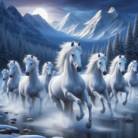 7 Horses Wallpaper, 7 White Horses Running Wallpaper, Seven White Horses Running, 7 White Horses, White Horse Wallpaper, 7 Horses Running Painting Vastu Wallpaper, Seven Horses Painting, Seven Horses, Beautiful Paintings Of Nature