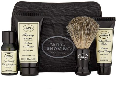 The Art of Shaving(R) Travel Size Starter Kit & Bag Pre Shave Oil, Razor Burn, Shaving Kit, Shaving Oil, Ingrown Hairs, Soften Hair, After Shave Balm, Shaving Brush, Mens Shaving