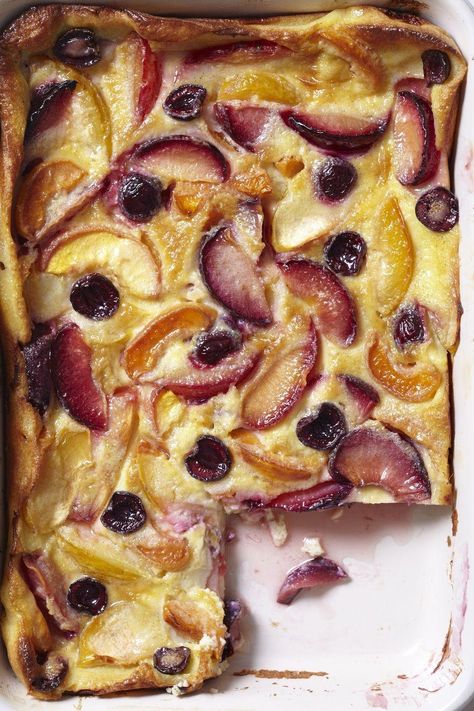 Clafoutis Recipes, Plum Recipes, French Dessert, French Dishes, French Desserts, Stone Fruit, Fruit Desserts, Summer Desserts, Labor Day