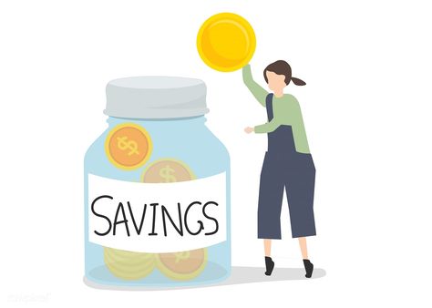 Illustration of a character saving money | premium image by rawpixel.com / busbus Saving Money Illustration, Money Animation, Kids Saving Money, Money Illustration, Money Clipart, Vision Board Diy, Saving Money Chart, Money Poster, Money Icons