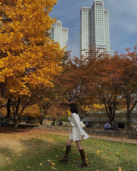 Fall Central Park Photoshoot, Central Park Fall Photoshoot, Central Park Photoshoot Fall, Central Park Fall, Paris Autumn, Park Photos, Fall Photoshoot, Boots Fall, Autumn Aesthetic