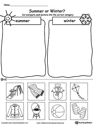 summer winter,sort by season,season sorting,seasons,summer seasonal worksheets,seasonal worksheets,seasons Season Worksheets Kindergarten, Summer Worksheets For Preschool, Winter Worksheets For Preschool, Seasons Kindergarten, Winter Worksheet, Sorting Worksheet, Seasons Lessons, Seasons Worksheets, Weather Worksheets