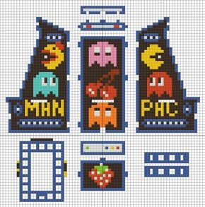 PAC MAN arcade game phone holder - template Pac Man Arcade, Voluminous Dress, Hama Beads 3d, Perler Beads Ideas, Hamma Beads Ideas, Pearl Beads Pattern, Easy Perler Beads Ideas, 3d Perler Bead, Art Perle