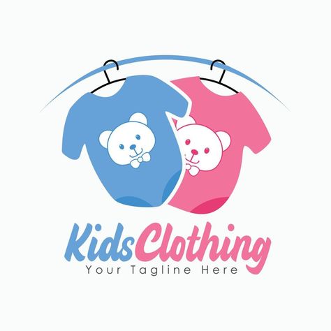 Kids Clothing Logo, Basic Blouse Designs, Clothes Logo, Baby Logo Design, Clothing Logo Design, Messi Photos, Baby Logo, Clothing Logo, Kids Logo