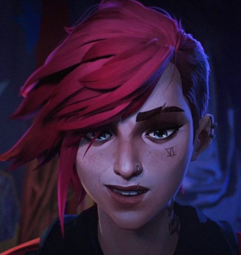 Vi Smiling, Arcane Caitlyn, Vi X Caitlyn, League Of Legends Poster, Vi And Caitlyn, Arcane Season 2, Vi League Of Legends, Vi Arcane, Arcane Vi