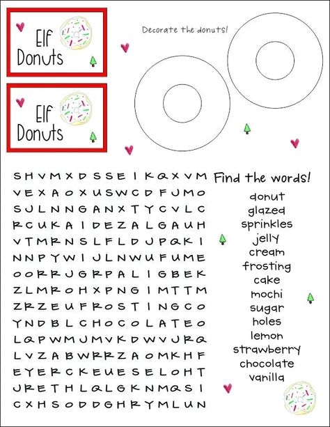 Cereal Sized Donut Elf on the Shelf Printable Props - Laura Kelly's Inklings #elfontheshelf #elfontheshelfideas #christmas #freeprintable #elfontheshelfwordsearch #wordsearch #puzzle #recipe Elf Taco Tuesday Printable, Elf On The Shelf Donuts Free Printable, Elf Donuts Printable, Elf Donut Ideas, Donut Printable, Donut Signs, Printable Props, Jelly Cream, Laura Kelly