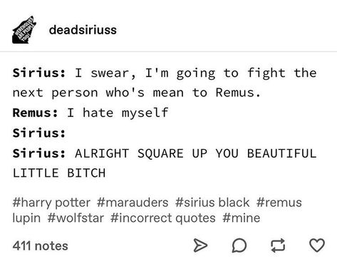 Wolfstar Oneshots, Headcanon Harry Potter, Wolf Star, Orion Black, Barty Crouch, Remus And Sirius, Gay Harry Potter, Harry Potter Pin, Harry Potter Headcannons