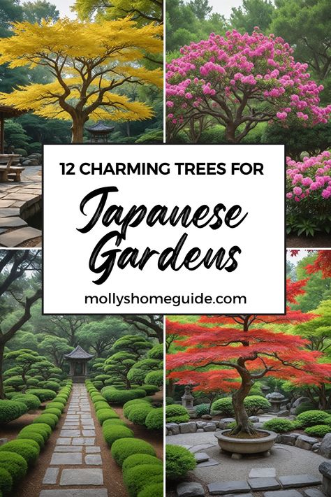 Discover the beauty of Japanese gardens with the best trees to create your own serene oasis. From elegant Japanese maples adding a pop of color to calming pine trees, find the perfect match for your space. Dive into the art of bonsai or explore stunning cherry blossoms and wisteria vines. Learn how to care for Japanese maples and get inspired by creative Japanese garden ideas. Asian Gardens Japanese Style, Japanese Maple Tree Garden, Japanese Garden Design Layout, Potted Trees Patio, Japanese Maple Tree Landscape, Maple Tree Landscape, Japanese Garden Ideas, Blueberry Tree, Tiny Yard