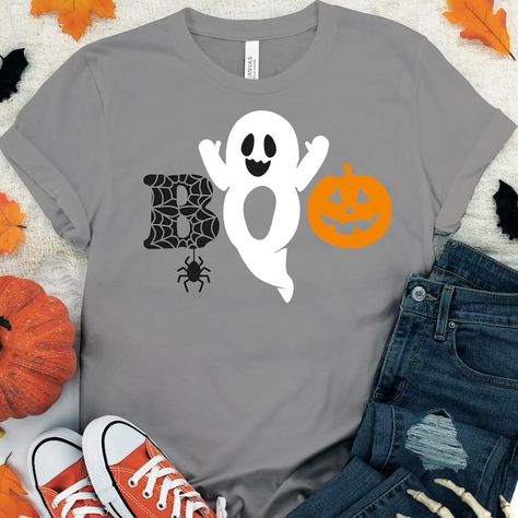 Boo svg SVG DXF PDF halloween svg ghost svg pumpkin svg | Etsy Halloween Shirts Ideas, Cricut Halloween Tshirt Ideas, Halloween Svgs, Spider Svg, Halloween Svg Files, Pumpkin Tshirt, Cameo Crafts, Ghost Svg, Christmas T Shirt Design