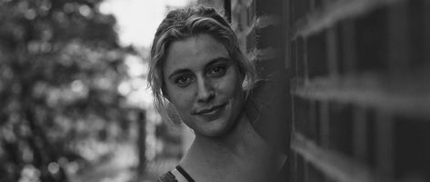 Greta Gerwig, A Woman, Black And White, Wall, White, Black