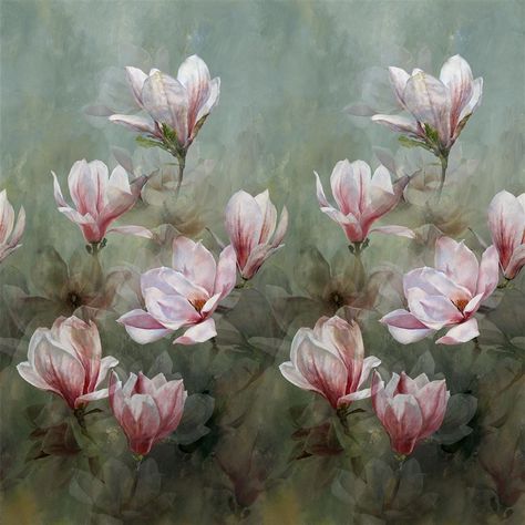 https://www.designersguild.com/image/986/119378 Yulan Magnolia, Designers Guild Wallpaper, Magnolia Wallpaper, Tricia Guild, Large Scale Floral, Magnolia Blossom, Hur Man Målar, Painting Studio, Magnolia Flower