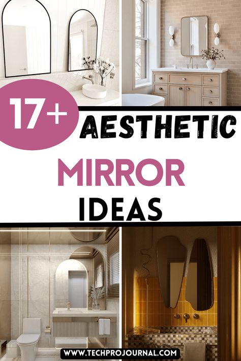 Check out these aesthetic mirror ideas that elevate your bathroom decor. Whether it’s a sleek modern design or a vintage touch, these aesthetic mirror ideas will add style and personality to any bathroom. Wall Mirror Ideas Bathroom, Leaning Bathroom Vanity Mirror, Simple Bathroom Mirror Ideas, Rounded Bathroom Mirror, Bathroom Circle Mirror Ideas, Vanity Mirrors For Bathroom, Mirror In Bathroom Ideas, Mirrors In Bathroom Ideas, Two Bathroom Mirrors