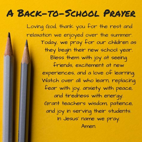 Prayer Template, Back To School Prayer, Prayer For Students, Teacher Prayer, New Years Prayer, Resource Room Teacher, Teacher Encouragement, Prayer Images, Prayer For My Children