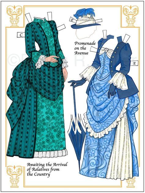 Gilded Age Fashion, Victorian Bustle, Manga Design, The Gilded Age, Doll Food, Cowboy Art, Ribbon Art, Dress Drawing, Vintage Paper Dolls