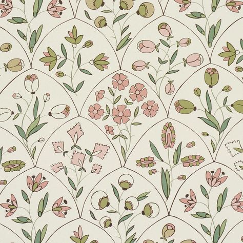 French Country Wallpaper, Wildflower Wallpaper, House Of Hackney Wallpaper, Painting Antique Furniture, Scallop Design, Wallpaper Stencil, Digital Borders Design, Floral Elements, Pattern Play