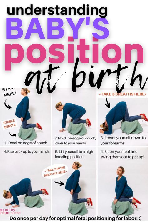 How To Get Baby In Birthing Position, Posterior Baby, Birthing Positions, Labor Tips, Birth Tips, Birth Prep, How To Make Things, Healthy Birth, Pregnancy Safe Workouts