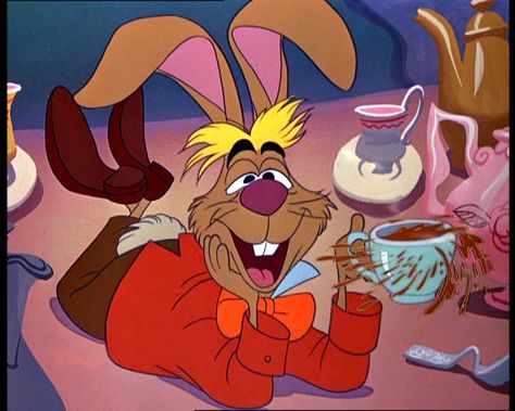 alice in wonderland disney characters march hare - Google Search Alice In Wonderland 1951, Alice In Wonderland Disney, Wonderland Costumes, Psy Art, Alice In Wonderland Tea Party, March Hare, Mad Tea Party, Mad Hatter Tea Party, Disney Alice