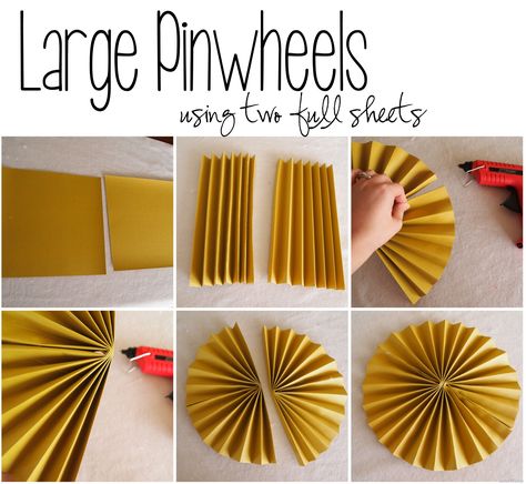 Make pinwheels using basic scrapbooking paper! {Sawdust and Embryos} Diy Paper Pinwheels, Pinwheel Decorations, Pinwheel Tutorial, Paper Pinwheels, Diy Pinwheel, Pinwheels Paper, Hawaiian Party Decorations, Paper Christmas Decorations, Homemade Christmas Decorations