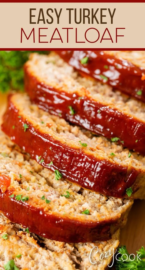 turkey meatloaf with a red glaze stacked next to each other Turkey Burger Meatloaf, Turkey Meatloaf Recipe Easy, Easy Turkey Meatloaf, Sandwiches Healthy, Ground Turkey Meatloaf, Turkey Meatloaf Recipe, Healthy Turkey Recipes, Meatloaf Dinner, Turkey Meatloaf Recipes