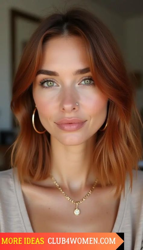 Hair Ideas For Brunettes Short, Auburn Hair Short, Brunette Copper Hair, Copper Hair Short, Short Curly Red Hair, Cooper Balayage Brunettes, Short Auburn Hair, Short Copper Hair, Apricot Hair