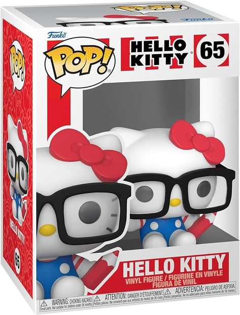 Amazon.com: Funko Pop! Sanrio: Hello Kitty - Hello Kitty Nerd : Toys & Games Hello Kitty Pop, Игрушки Funko Pop, 헬로키티 배경화면, Vinyl Figures Toys, Funko Pop Dolls, Hello Kitty Toys, Funk Pop, Charmmy Kitty, Funko Pop Toys