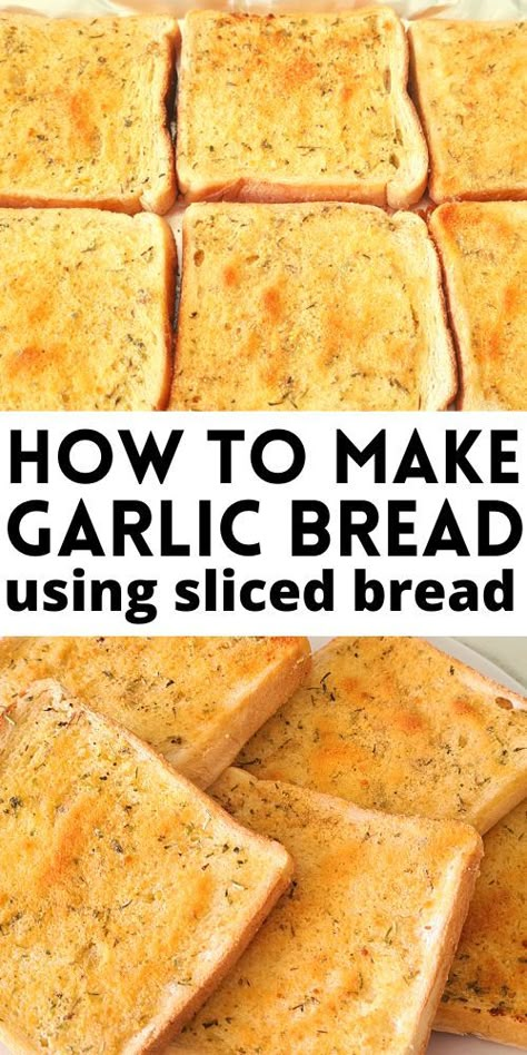 Find out how to make garlic bread with normal bread. This homemade garlic toast recipe is so quick and easy and a perfect keto side dish. Lazy Casserole, Garlic Bread With Sliced Bread, Keto Chicken Broccoli Casserole, Keto Chicken Broccoli, Garlic Toast Recipe, Best Garlic Bread Recipe, Easy Garlic Bread Recipe, Homemade Garlic Bread Recipe, Crunchy Broccoli