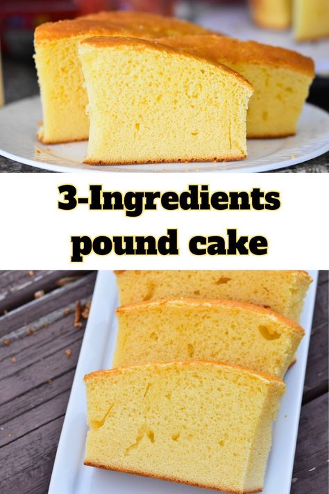 3-Ingredients Condensed Milk pound cake 3 Ingredient Pound Cake, Sweet Condensed Milk Cake, Easy Dessert Recipes With Sweetened Condensed Milk, Things To Make With Sweetened Condensed Milk, Easy Condensed Milk Cake, Condensed Milk Cake 3 Ingredients, Cake Mix Desserts Condensed Milk, 2 Ingredients Cake, Cake Made With Sweetened Condensed Milk