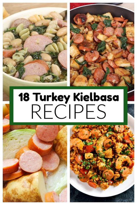 This group of turkey kielbasa recipes will make dinner easy! Flavorful turkey kielbasa recipes ranging from kielbasa and pasta, kielbasa and potatoes, and more. Kielbasa And Pasta, Turkey Kielbasa Recipes, Easy Kielbasa Recipes, Kielbasa Sausage Recipes, Turkey Kielbasa, How To Cook Kielbasa, Kielbasa And Potatoes, Asian Steak Bites, Crockpot Chicken And Noodles