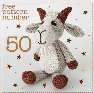 My Crochet Chums, Floppy Amigurumi Free Pattern, Crochet Cat Projects, Goat Amigurumi Free Pattern, Crochet Goats Free Pattern, Goat Crochet Pattern Free, Crocheted Goat, Free Crochet Animals, Ram Crochet