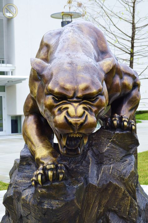 Panther Statue 2 | This Is NOT UM Panther Statue, Panther, Modern Art, Lion Sculpture, Statue, Sculpture, Art