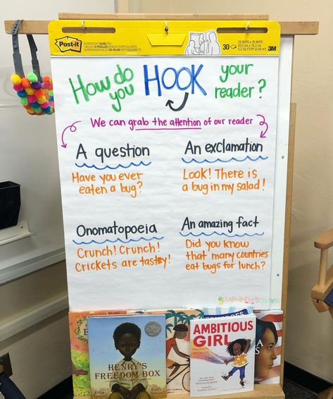 🪝📝HOOK YOUR READER! This week, we are working on an opinion writing piece. Today we talked about why ‘hooks’ are so important to have in o… | Instagram Writing Anchor Charts 2nd, Writing Introductions Anchor Chart, Teaching Opinion Writing, Writing Hooks, Fourth Grade Writing, Second Grade Writing, Laura Numeroff, Dream Classroom, Teacher Vibes